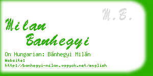 milan banhegyi business card